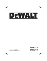 Preview for 1 page of DeWalt D25012 Original Instructions Manual