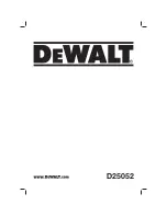 Предварительный просмотр 1 страницы DeWalt D25052 Original Instructions Manual