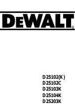 DeWalt D25102 Instruction Manual предпросмотр