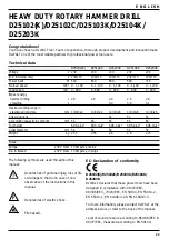 Предварительный просмотр 23 страницы DeWalt D25102 Instruction Manual