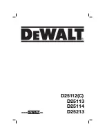 DeWalt D25112(C) Original Instructions Manual preview