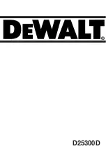 Preview for 1 page of DeWalt D25300D Manual