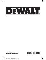 DeWalt D25303DH Original Instructions Manual preview