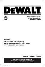 Preview for 1 page of DeWalt D25417 Instruction Manual