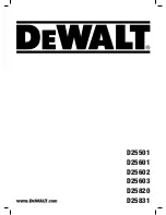 Preview for 1 page of DeWalt D25501 Original Instructions Manual