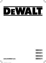 DeWalt D25501K Operating Instructions Manual предпросмотр