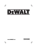 Предварительный просмотр 1 страницы DeWalt D25580 Manual