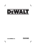 Preview for 1 page of DeWalt D25580 Manual