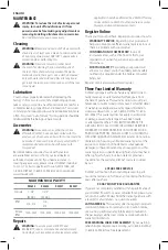 Предварительный просмотр 10 страницы DeWalt D25604 Instruction Manual