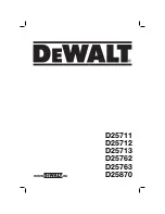 Предварительный просмотр 1 страницы DeWalt D25711 Instructions Manual