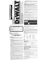 Предварительный просмотр 1 страницы DeWalt D25712 Instruction Manual