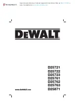 Предварительный просмотр 1 страницы DeWalt D25721 Original Instructions Manual