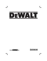 DeWalt D25830 Original Instructions Manual preview