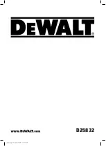 Preview for 1 page of DeWalt D25832 Original Instructions Manual