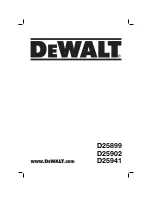 Preview for 1 page of DeWalt D25899 Original Instructions Manual