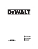 DeWalt D26200 Manual preview
