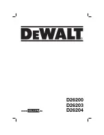 Preview for 1 page of DeWalt D26200 Manual