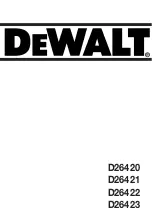 Preview for 1 page of DeWalt D26420 Manual