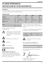 Preview for 49 page of DeWalt D26420 Manual