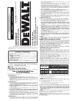 Preview for 1 page of DeWalt D26450 Instruction Manual