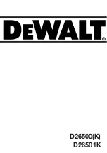 Preview for 1 page of DeWalt D26500 Manual