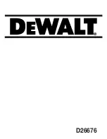 Preview for 1 page of DeWalt D26676 Instruction Manual