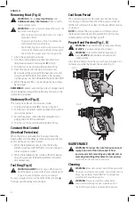 Preview for 8 page of DeWalt D26950 Instruction Manual