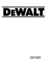 Preview for 1 page of DeWalt D271055 Instructions Manual