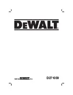 Preview for 1 page of DeWalt D271059 Original Instructions Manual