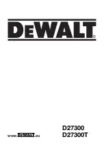 Preview for 1 page of DeWalt D27300 Original Instructions Manual
