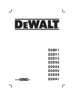 Preview for 1 page of DeWalt D28011 Original Instructions Manual