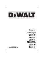 Preview for 1 page of DeWalt D28111 Manual
