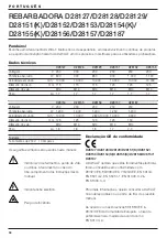 Предварительный просмотр 58 страницы DeWalt D28127 Instructions Manual