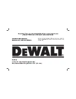 DeWalt D28143 Instruction Manual preview