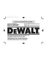 Preview for 1 page of DeWalt D284076 Instruction Manual