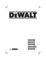 DeWalt D28490 Original Instructions Manual предпросмотр