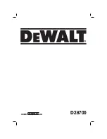 DeWalt D28700 Original Instructions Manual предпросмотр