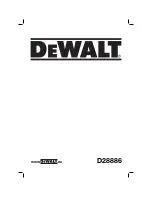 DeWalt D28886 Original Instructions Manual preview