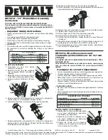 DeWalt D514312 Assembly Instructions предпросмотр