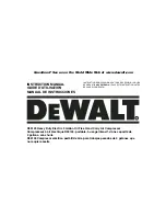 DeWalt D55143 Instruction Manual preview