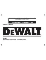 Предварительный просмотр 1 страницы DeWalt D55371 Instruction Manual