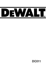 Preview for 1 page of DeWalt DC011 Manual