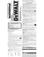Preview for 1 page of DeWalt DC012 Instruction Manual