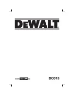 DeWalt DC013 Original Instructions Manual предпросмотр