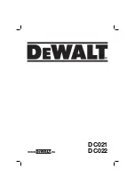 DeWalt DC021 Operating Instructions Manual preview