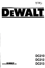 DeWalt DC210 Instructions Manual предпросмотр