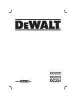 DeWalt DC222 Original Instructions Manual предпросмотр