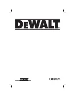 Предварительный просмотр 1 страницы DeWalt dc352 Instruction Manual