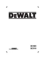 Preview for 1 page of DeWalt DC509 Manual