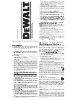 DeWalt DC528 Instruction Manual preview